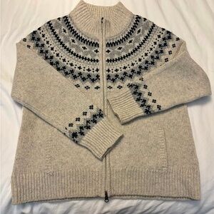 LL Bean Wool Full Zip medium